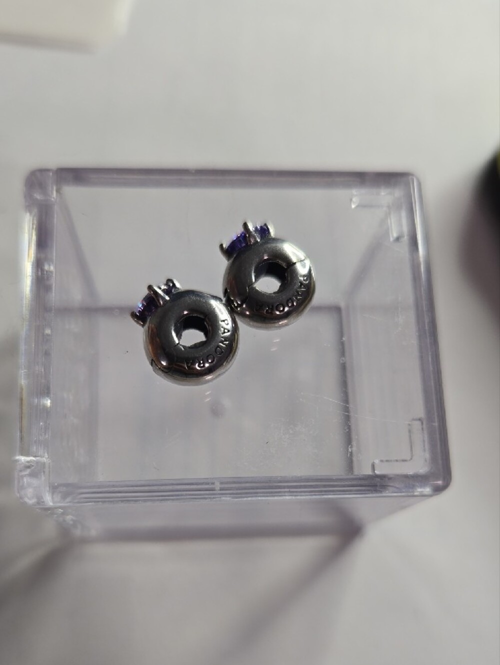 Pandora Purple Clips Pair - Picture 2 of 5
